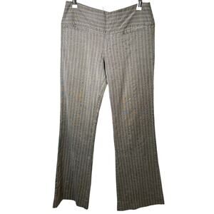 Alice + Olivia Y2K Vintage Grey Low Rise Pinstripe Flared Trousers - Size 2